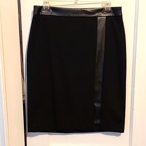 WHBM Faux Leather Detail Boot Skirt